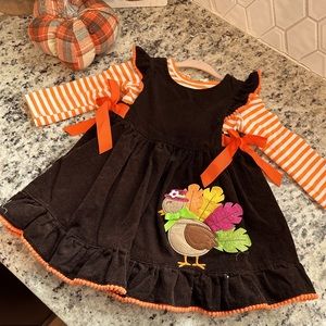 Rare Editions Toddler Thanksgiving Dress - Corduroy - 18 M